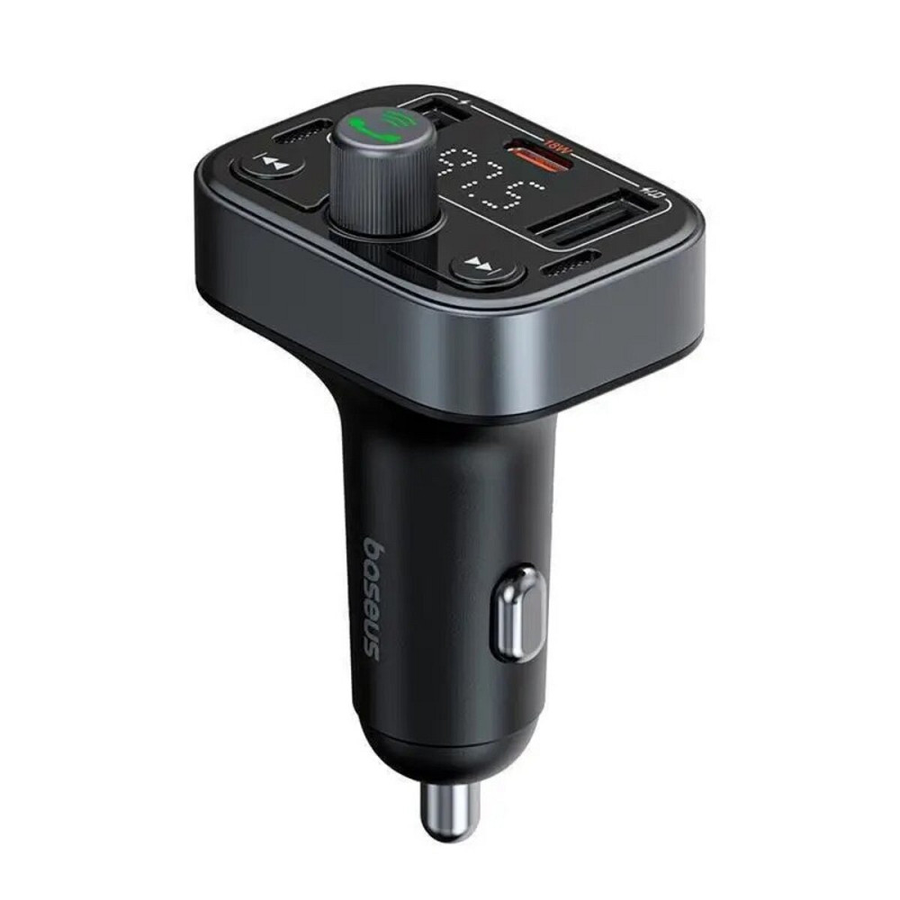 АЗП з FM-модулятором Baseus S-09 Pro Series Car FM Transmitter Cluster Black (C10762200113-00) Киев - изображение 1