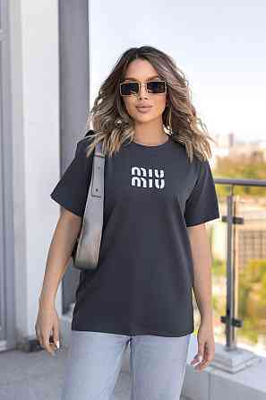 Женская футболка оверсайз с принтом MU Киев