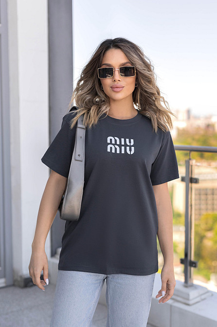 Женская футболка оверсайз с принтом MU Киев - изображение 1
