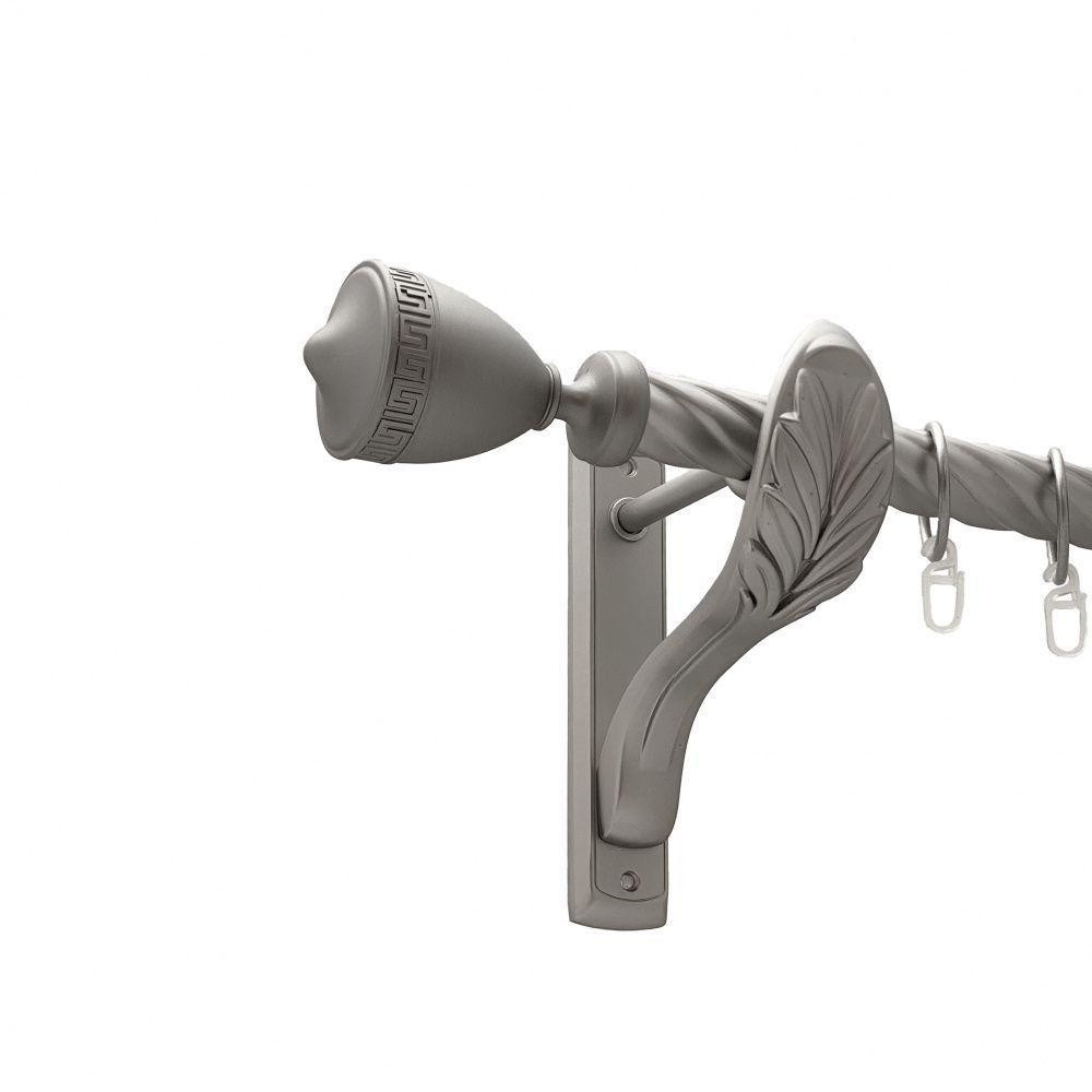 Карниз Orvit Афіна металевий однорядний ретро скручена труба кільце металеве Сатин 25 мм 200 см (00-00011364) Львов - изображение 1