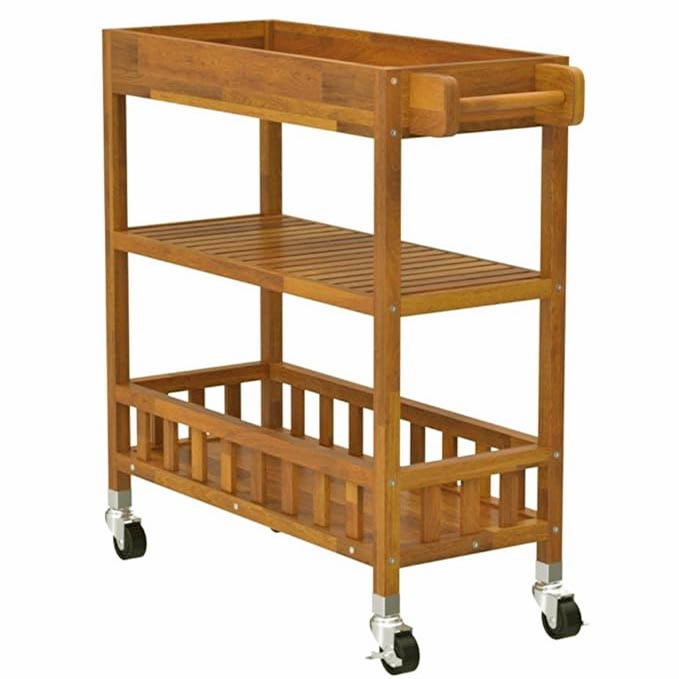 Етажерка для ванної на коліщатах "Одірена" охра Миколаїв - фото 1