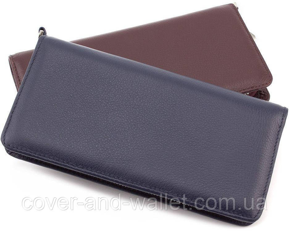 Синий кожаный кошелек на молнии с блоком для карточек Marco Coverna MC 6056 Киев - изображение 2