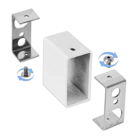 Комплект прихованого під'єднання під профільний стояк Laris Білий Київ