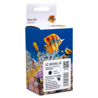Картридж Barva HP 903XL (T6L99AE/T6M15AE) 825c, black (IC-903XL-B) Вінниця - фото 1