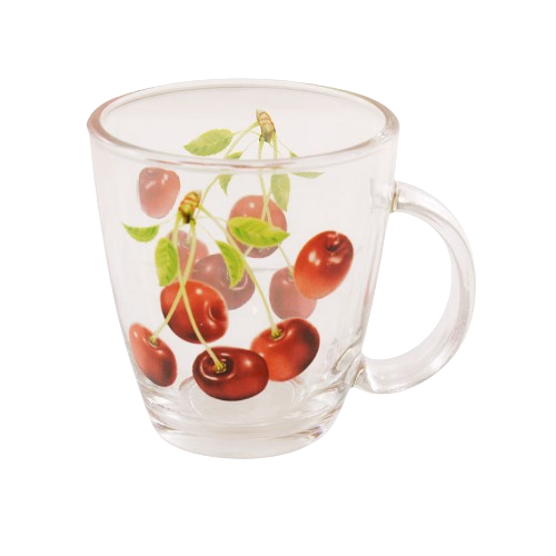 Чашка Вишня 340мл скло OCT26  A2410T Interos Житомир - изображение 1