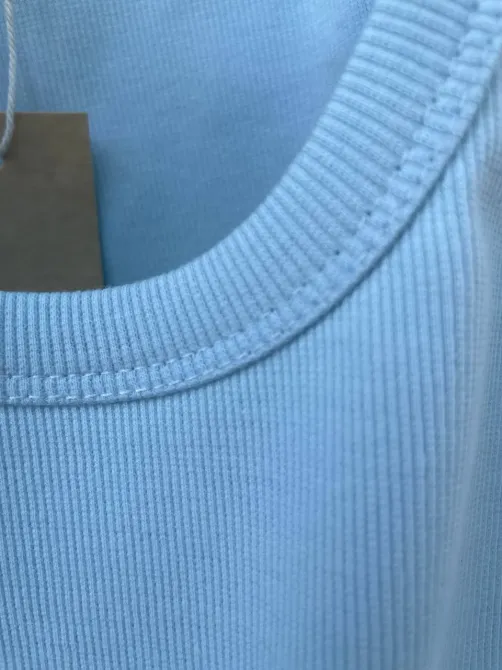 Жіноча майка в рубчик кашкорсе — базова бавовняна майка на літо Одеса - фото 5