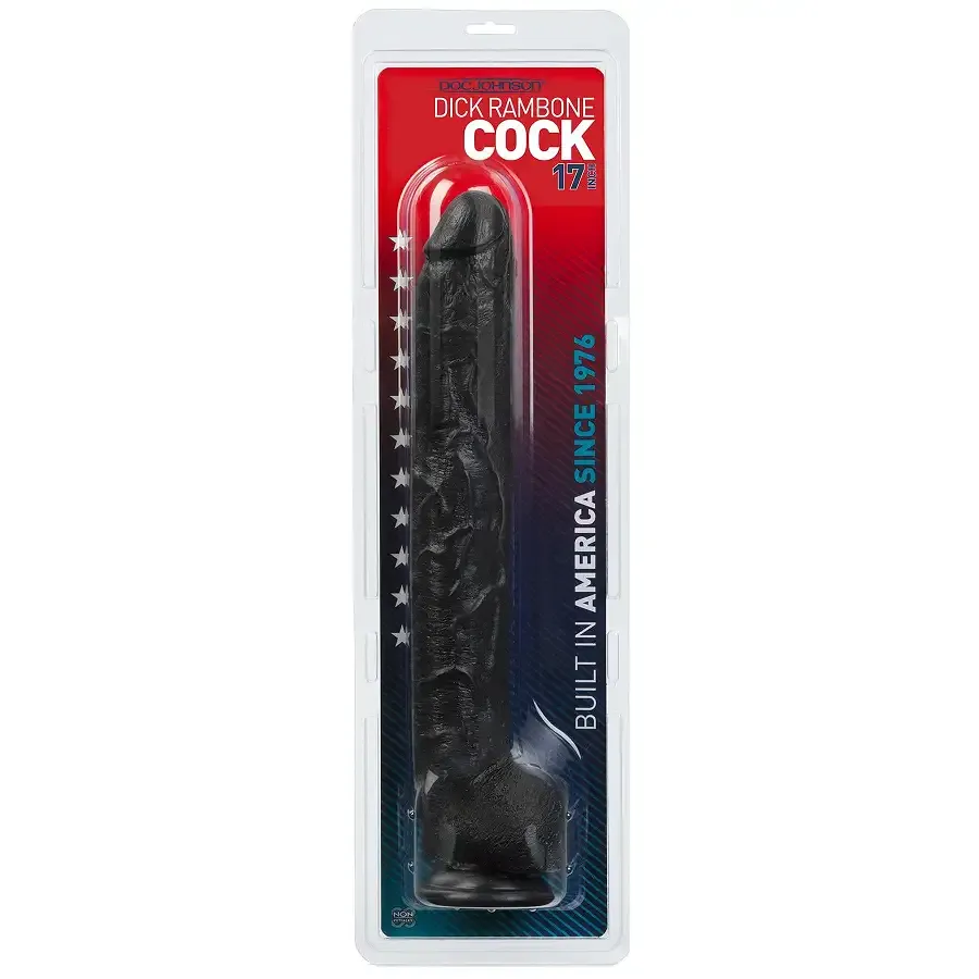 Фалоімітатор Doc Johnson Dick Rambone Cock Black, діаметр 6 см, довжина 42 см, ПВХ Львів - фото 6