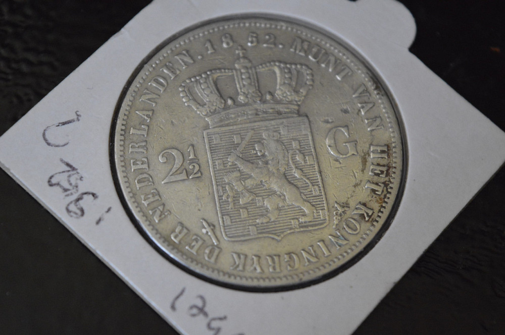 Нидерланды 2 1/2 гульдена 1852г серебро. Полтава - изображение 1