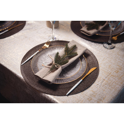 Скатертина Ardesto Shine 100% поліестер, золотавий 140х180 см (ART08SG) Вінниця - фото 10