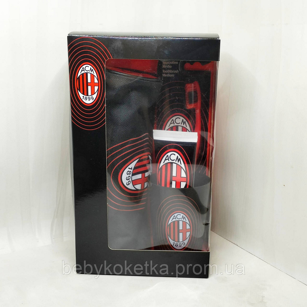 Дитячий набір зубна щітка і зубна паста EP Line AC Milan Oral Hygiene Gift Set Львів - фото 2
