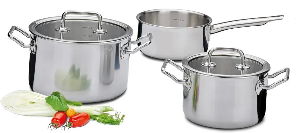 Spring Brigade Basic Zestaw 3 Garnków Z Pokrywkami (Sp0480800603) Киев - изображение 1