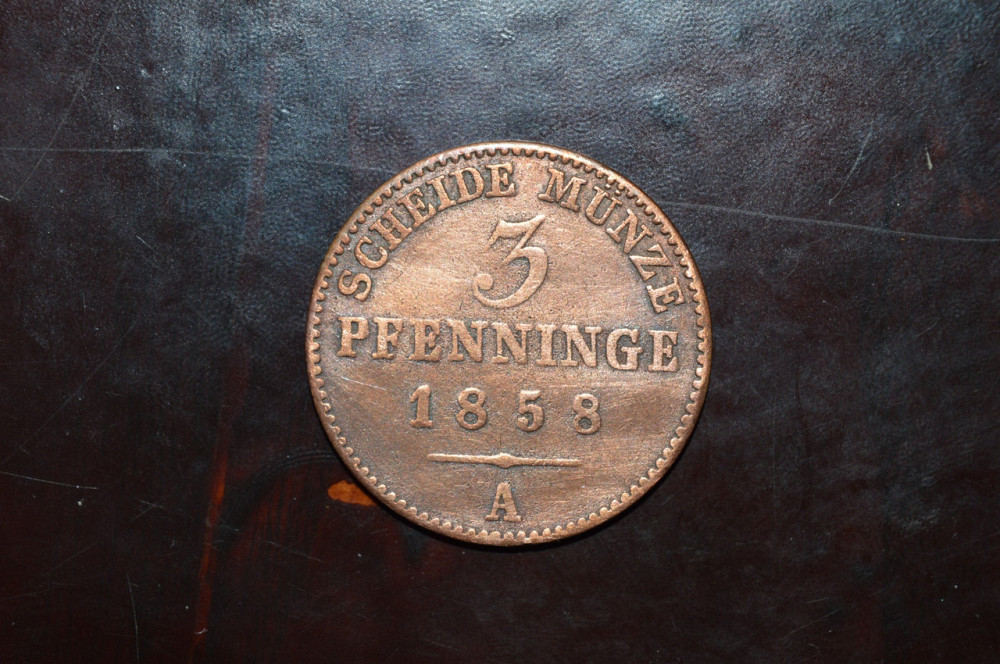 120 частина таллера/ 3 пфенинга 1858р Німеччина Полтава - фото 1