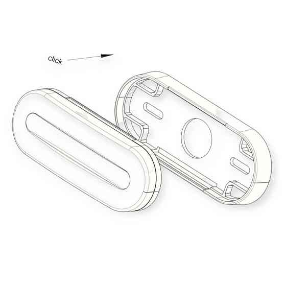 Фонарь овальный белый 125х50мм с кронштейном FT-070 B, K маркерный Мукачево