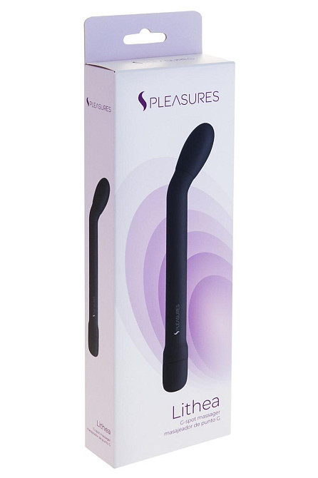 Тонкий вібратор для точки G S Pleasures Lithea Black, 7 режимів Sex Aura Київ - фото 3
