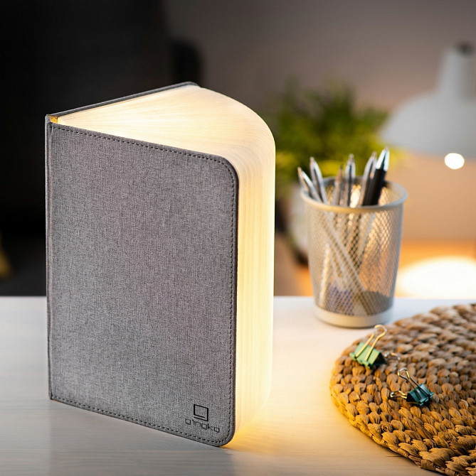 Світильник-книга на акумуляторі Gingko Mini Urban (Сірий) Вінниця - фото 4