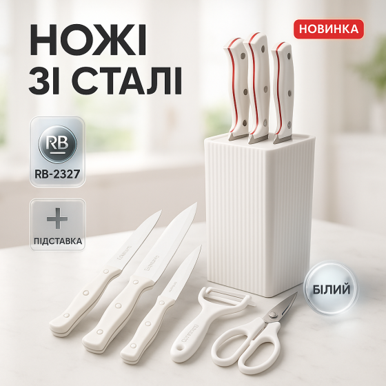 Товары для кухни ножи, Набор ножей для новой кухни, Набор хороших качественных кухонных ножей IZ-70 Львов