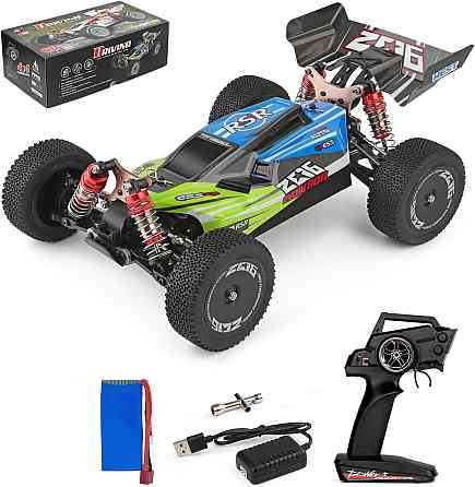 Швидкісна баггі на р/к WLtoys 144001 60 км/год 1:14: алюмінієве шасі, 4WD, 2 акумулятори, стан Б/У Київ