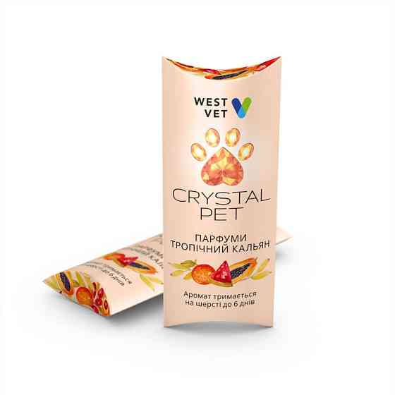 Духи Crystal Pet для домашних питомцев Тропический кальян 5 мл, WestVet Винница