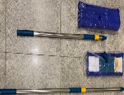 Швабра телескопічна мікрофібра 42*13см метал.основа хром.кий 80-125см 503 Феникс Житомир - изображение 1