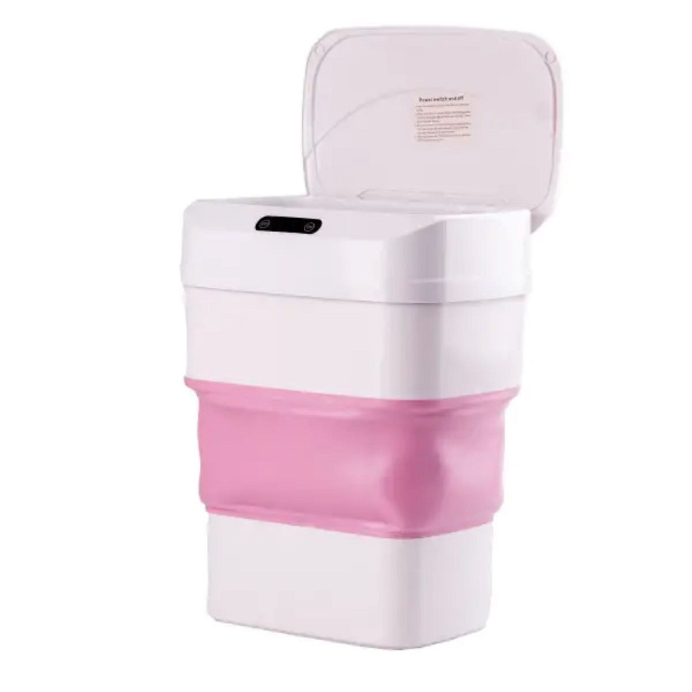 Houhai Industrial Відро для сміття складане із сенсорною кришкою від 8 л до 17.5 л Рожевий HPLN Київ - фото 2