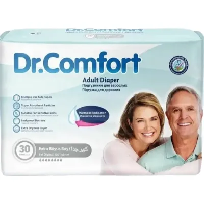 Підгузки для дорослих Dr.Comfort Extra Large 8 крапель 30 шт (8680131205028) Вінниця - фото 1