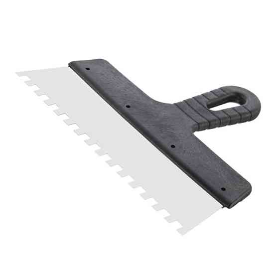 Шпатель із нержавіючої сталі, 250 мм, зуб: 8×8 мм INTERTOOL KT-2258 Київ