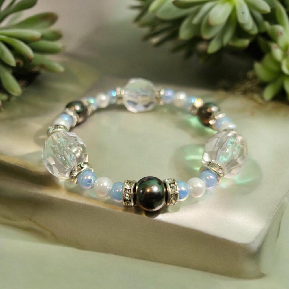 Браслет біло-блакитний Одеса - фото 2