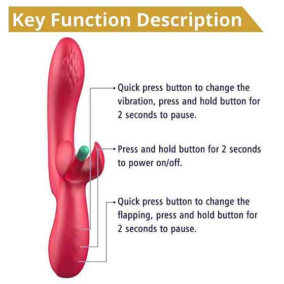 Вібратор - Erospace Sweet Play G-Spot & Critoral Flappinng Vibrator A16 Sex Aura Київ