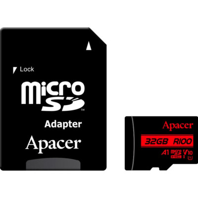 Карта памяти Apacer 32GB microSD class 10 UHS-I V10 A1 (AP32GMCSH10UB-R) Винница - изображение 1
