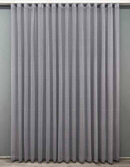 Тюль VR-Textil 2003т Жакард Сірий 400х270 см (42-1013) Київ - фото 2