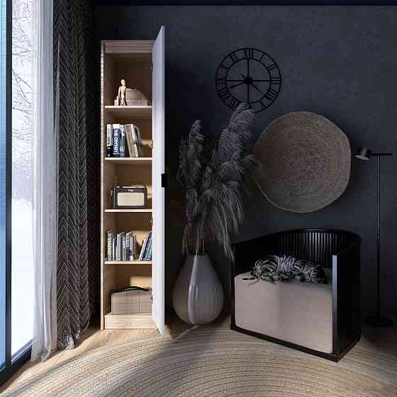 Шкаф-пенал закрытый Эверест Сити-400 Дуб сонома/Белый (DTM-071094) Львов