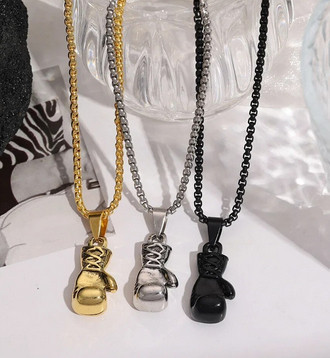 Кулон чоловічий Боксерська рукавичка чорний Київ - фото 2