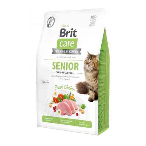 Корм сухой Brit Care Cat Grain Free Senior Weight Control для пожилых кошек с избыточным весом с курицей 2 кг Киев