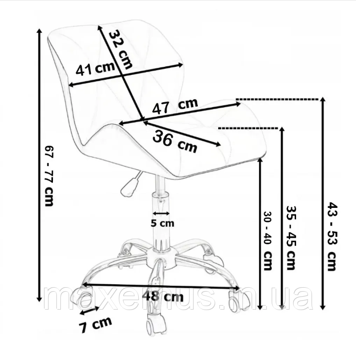 Офисное кресло операторское для персонала Bonro B 5 3 1 кресло на колесах для офиса компьютерное велюр серый Мостиська - фото 20