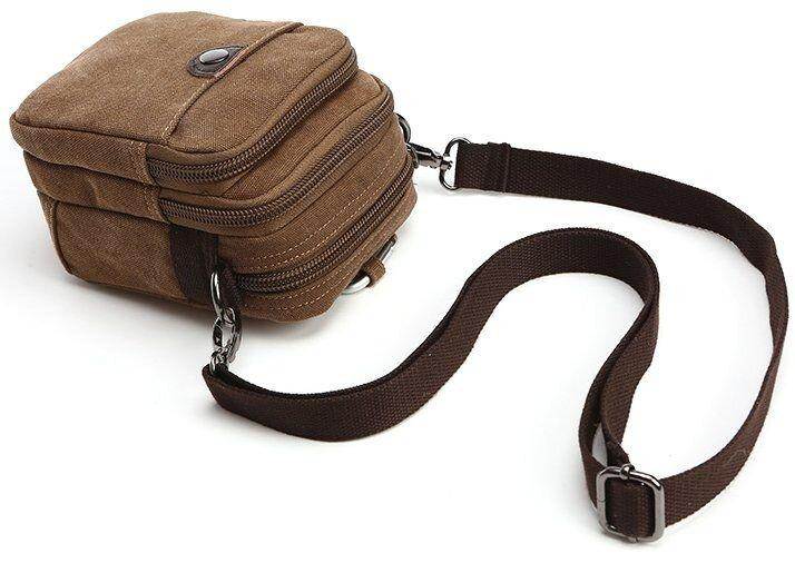 Барсетка текстильная Коричневая (Vintage) Киев - изображение 7