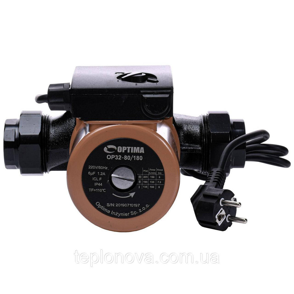 Насос циркуляционный Optima OP32-80 180мм + гайки, + кабель с вилкой! Черновцы - изображение 1