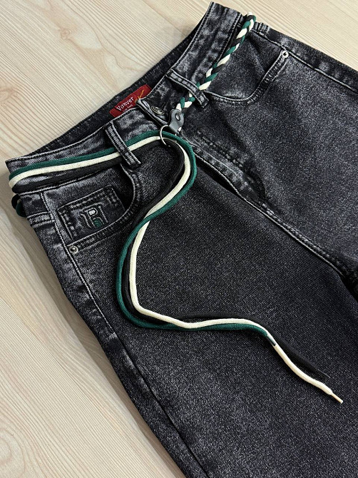 Джинси жіночі Vanver 82107 утеплені на флісі палаццо прямі чорні, чорний, 31, 31, 83 см, 109 см Київ - фото 10