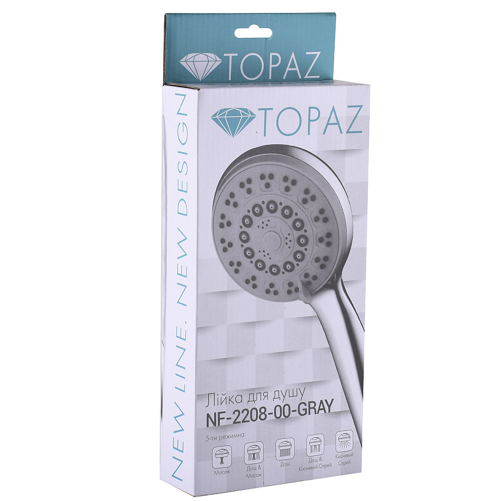 Душова лійка Topaz NF-2208-00-GRAY Київ - фото 3