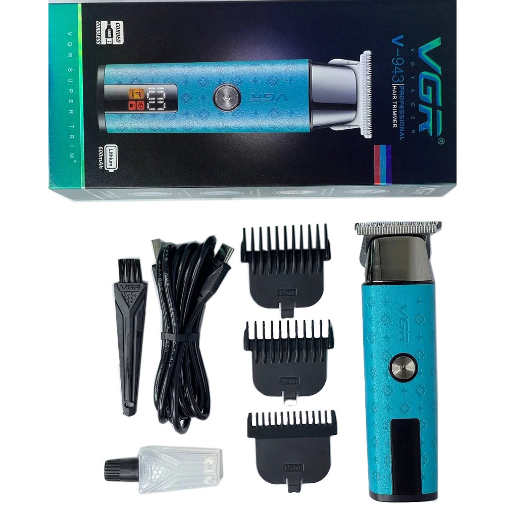 Стильна машинка для стрижки VGR, Універсальний триммер для чоловіків Бритва тример чоловіків MF-62 Київ - фото 10