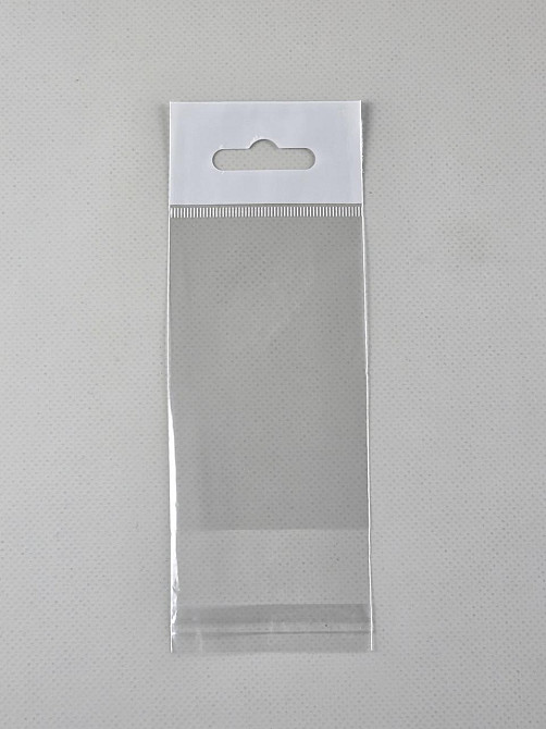 Пакеты для упаковки прозрачные с клейкой лентой и подвесом 6*9 +4\25мк +скотч(+еврослот3,5) (1000 шт) Харьков - изображение 1