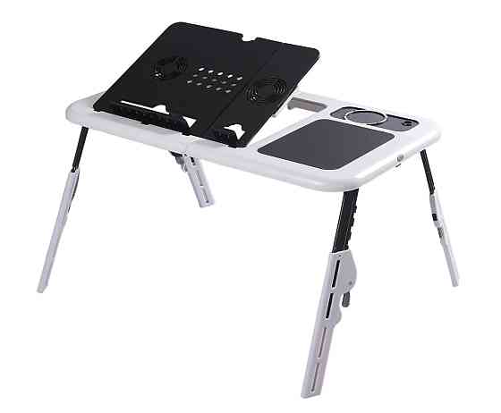 Портативний столик для ноутбука з охолодженням 2 USB кулерами E-Table LD-09 (10) Київ