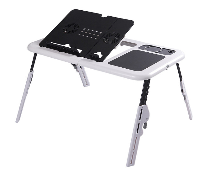 Портативний столик для ноутбука з охолодженням 2 USB кулерами E-Table LD-09 (10) Київ - фото 3