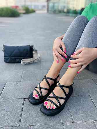 Vistani Босоніжки жіночі Vistani 500 чорні (літо, шкіра натуральна) (5269) Коломия