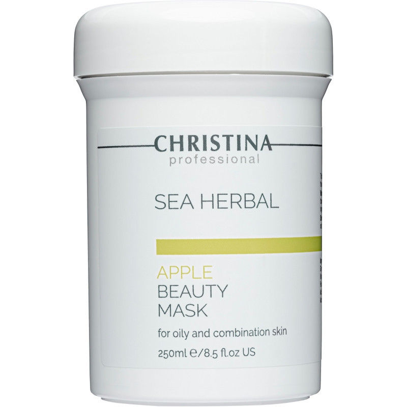 Яблучна маска для жирної та комбінованої шкіри Christina Sea Herbal Beauty Mask Green Apple 250 мл Дніпро - фото 1