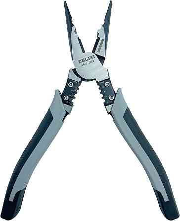 Плоскогубці DELIXI 7" з функцією зачистки та обжиму Київ