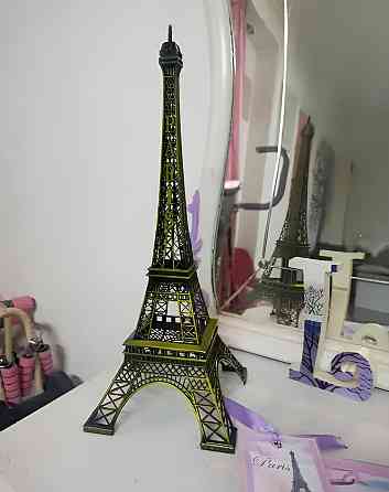 Статуэтка Эйфелева башня RESTEQ 38 см — винтажный металлический сувенир из Парижа Киев
