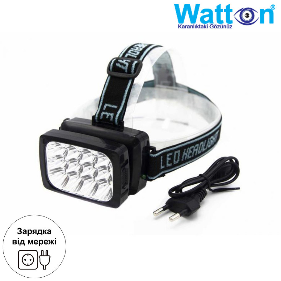 Потужний акумуляторний ліхтар-прожектор з 12 світлодіодами  та лампа на батарейках  У подарунок! Кам'янець-Подільський - фото 2