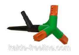 Дождеватель 3-ход + колышек зеленый Харьков