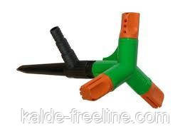 Дождеватель 3-ход + колышек зеленый Харьков - изображение 3