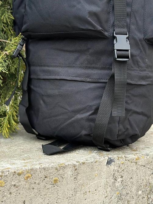 Каркасний рюкзак чорний 120л, система molle, водонепроникний, матеріал оксфорд, для військових Львів - фото 9